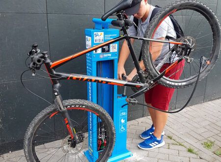 Borne vélo au camping