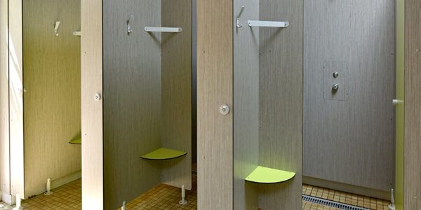 The sanitary block of the campsite