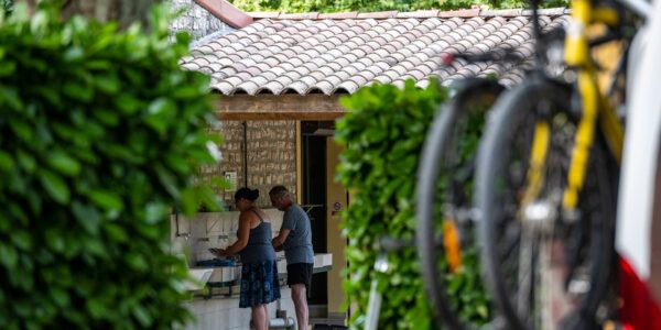 The sanitary block of the campsite